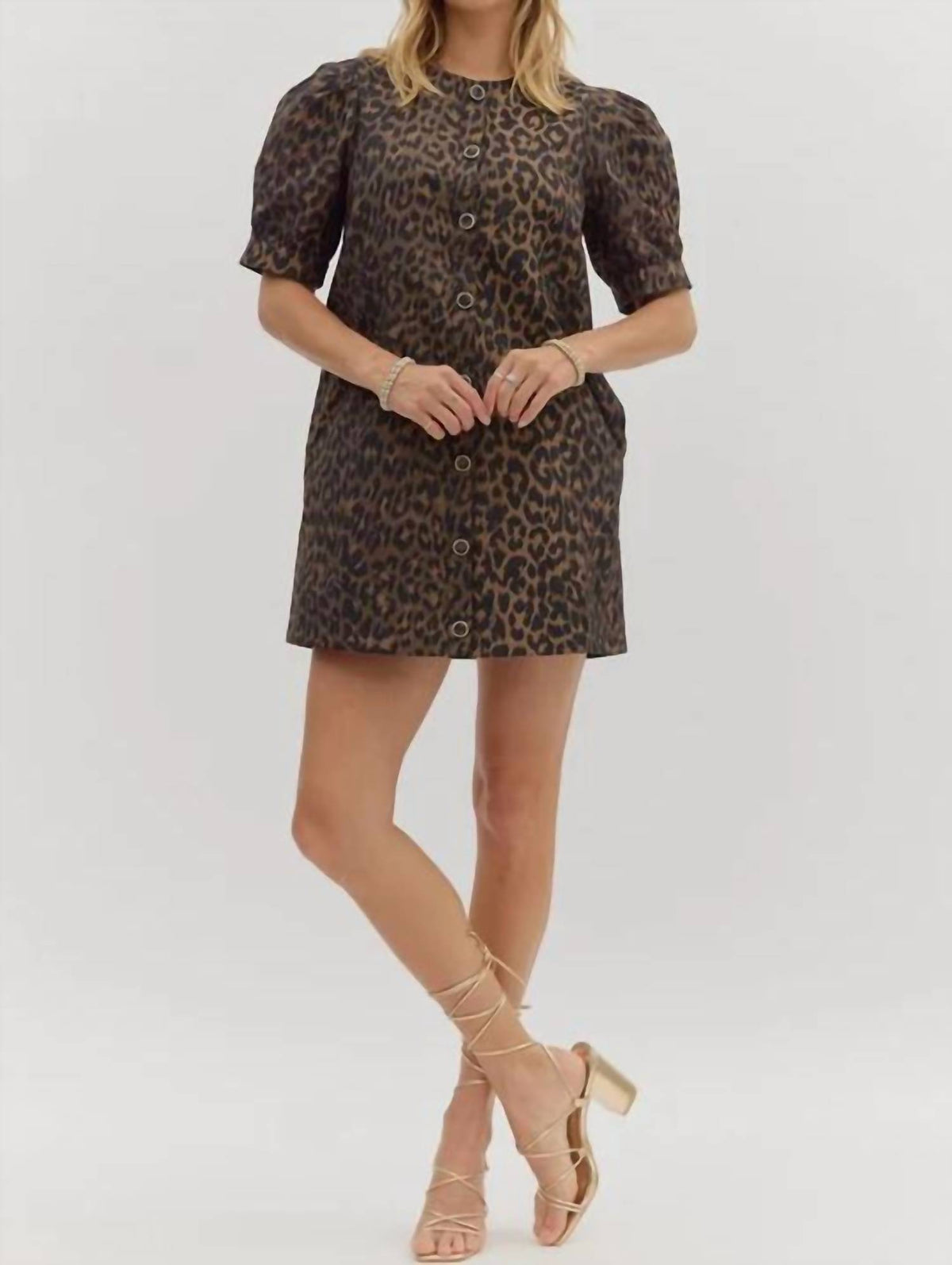 Entro - Button Mini Dress