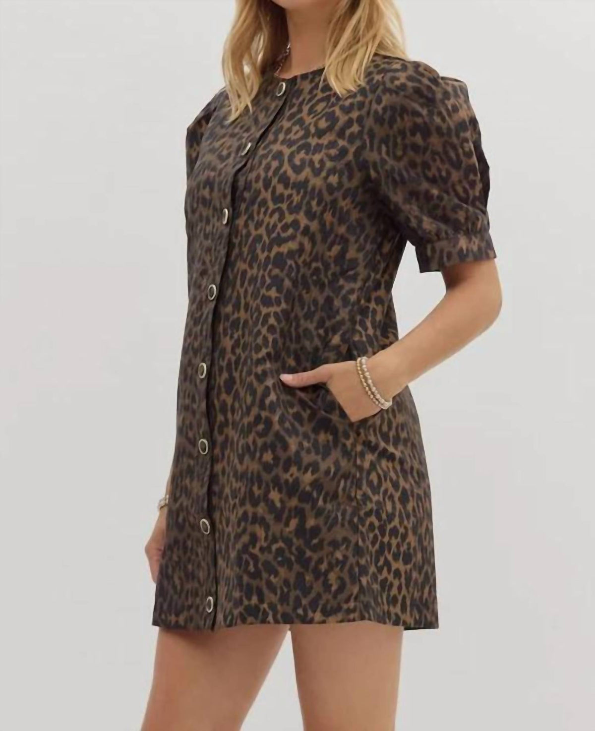 Entro - Button Mini Dress