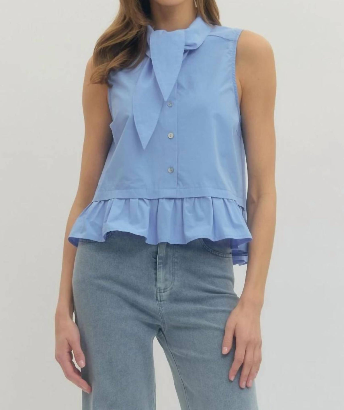 Entro - Caroline Tie Neck Top