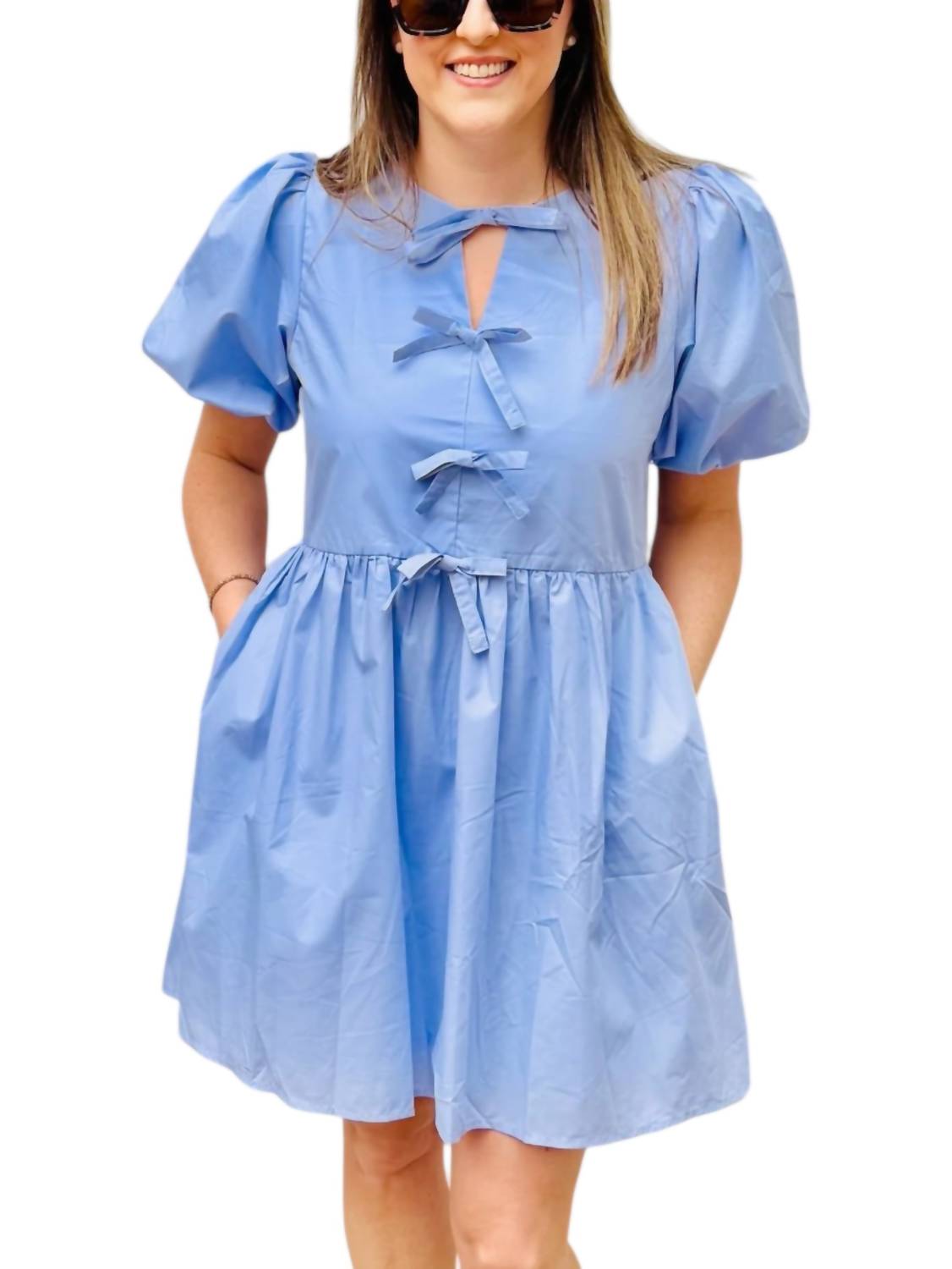 Entro - Celeste Mini Dress - blue - clothing - dresses