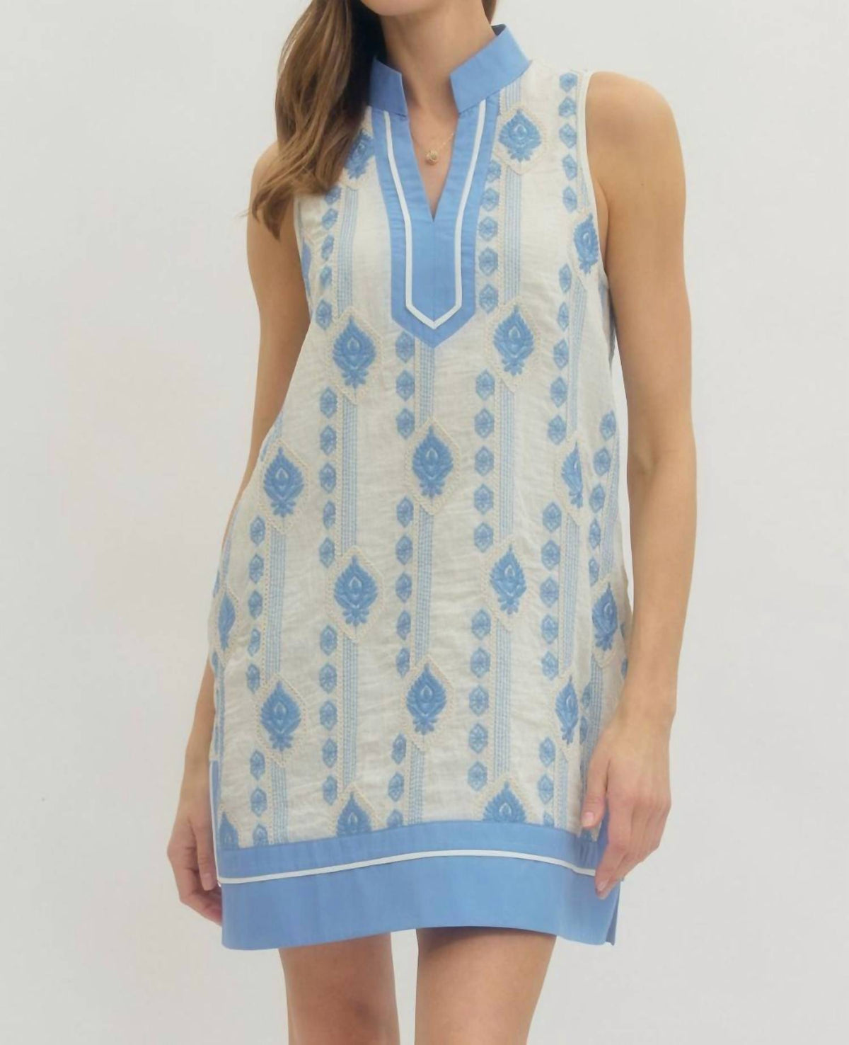 Entro - Chambray Spring Mini Dress