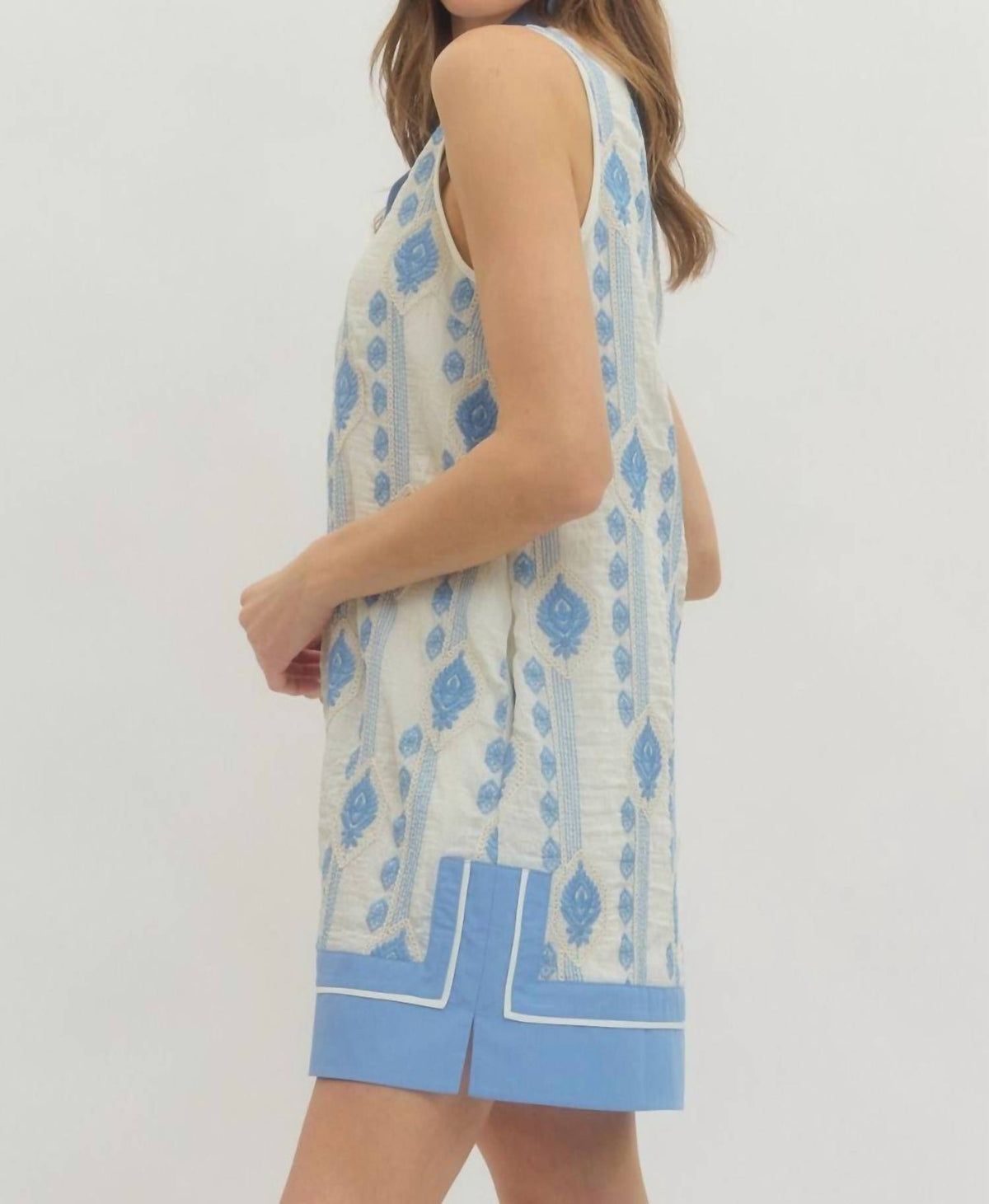 Entro - Chambray Spring Mini Dress