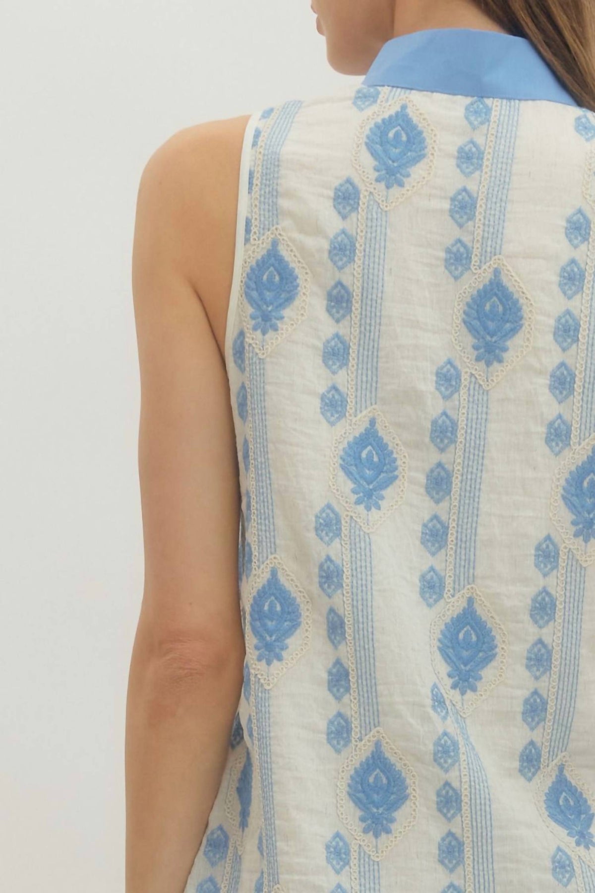 Entro - Chambray Spring Mini Dress