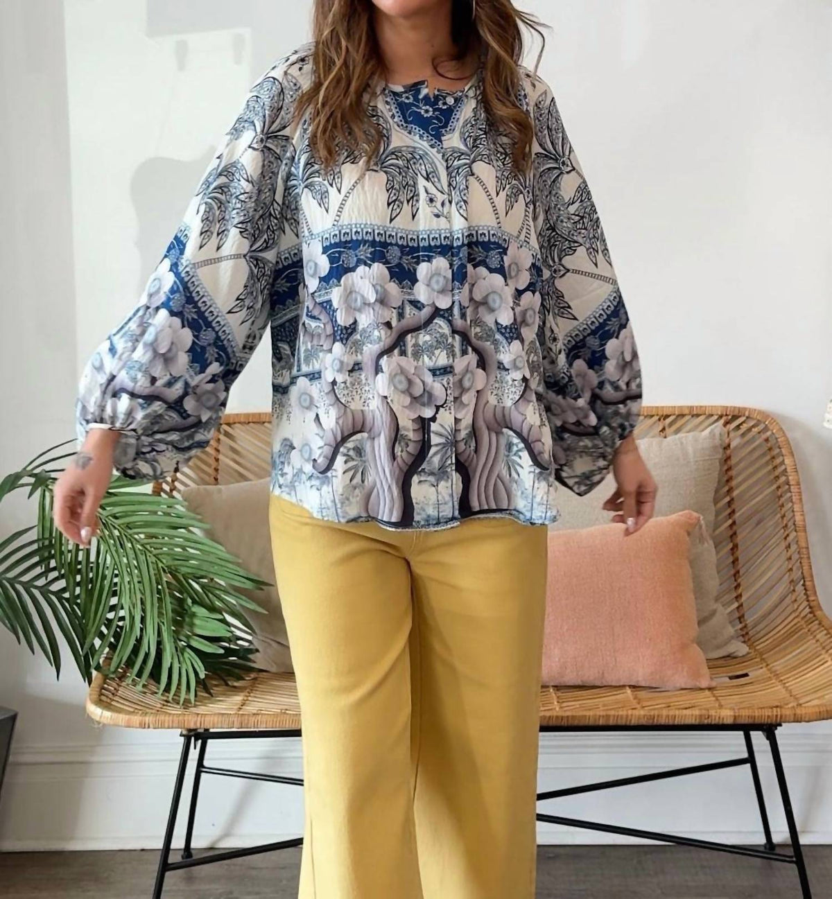 Entro - Chloe Balloon Sleeve Top
