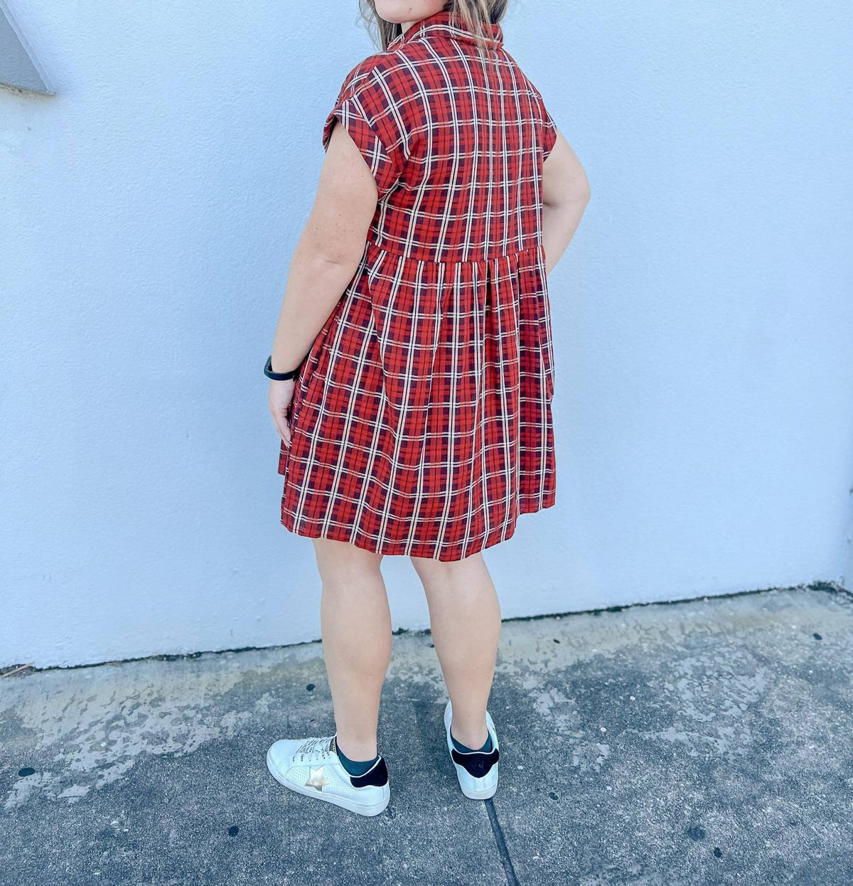 Entro - Classic Charm Plaid Mini Dress