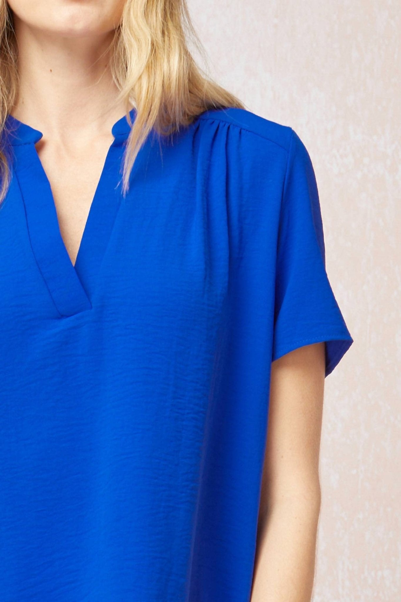 Entro - Classic & Chic Top, - blouses - blue - clothing