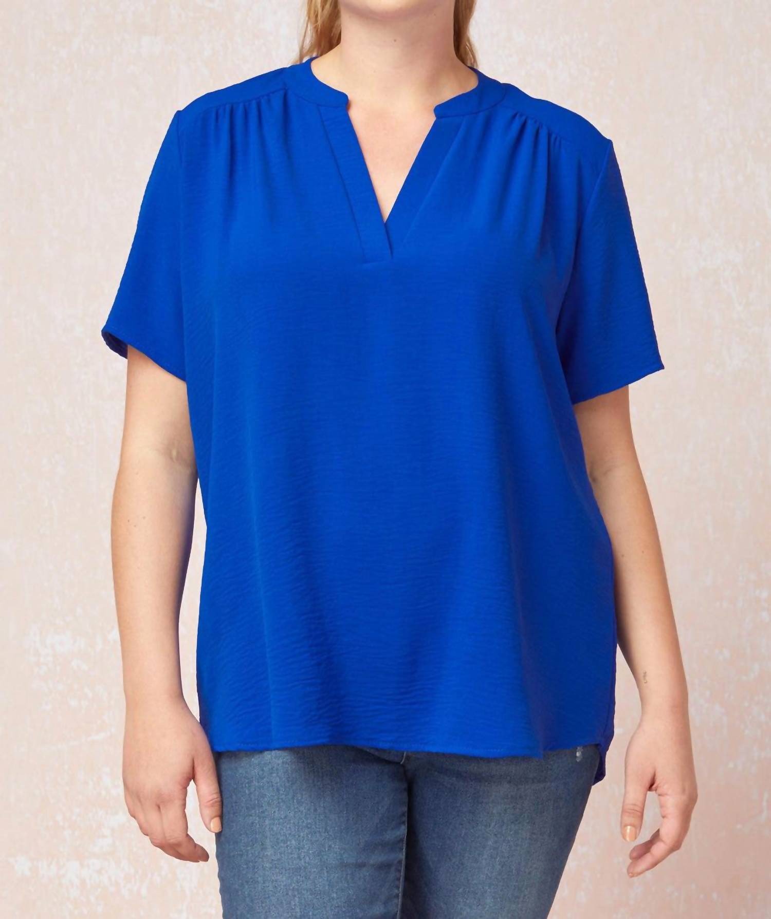 Entro - Classic & Chic Top, - blouses - blue - clothing