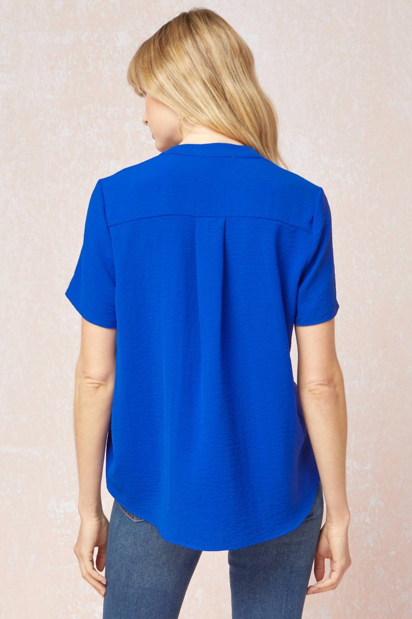 Entro - Classic & Chic Top, - blouses - blue - clothing