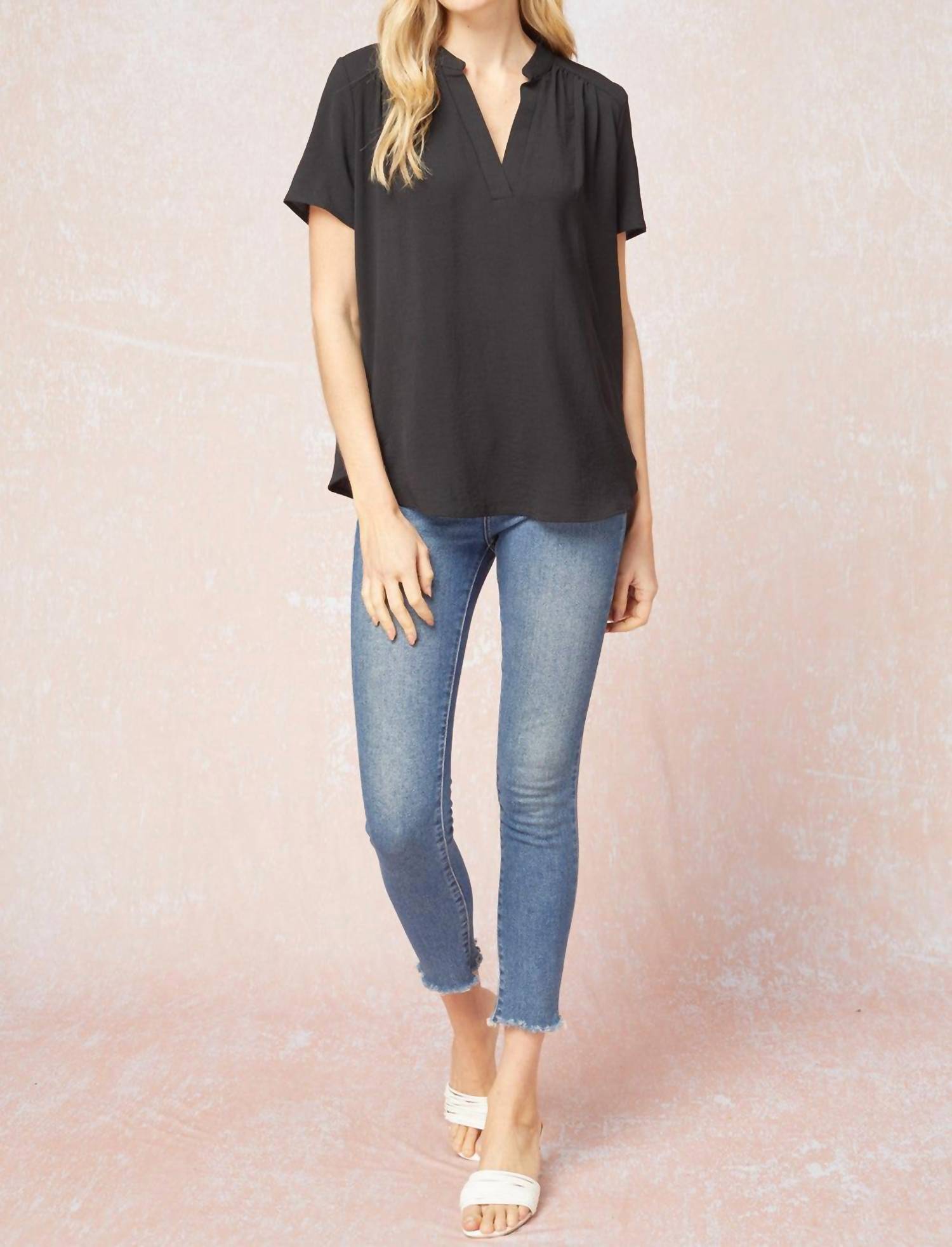 Entro - Classic & Chic Top - black - blouses - clothing