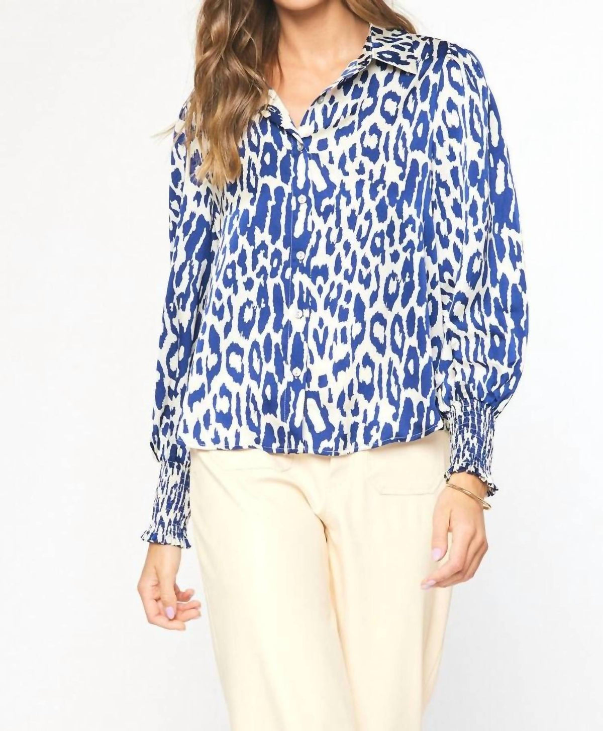 Entro - Collared Button Up Top