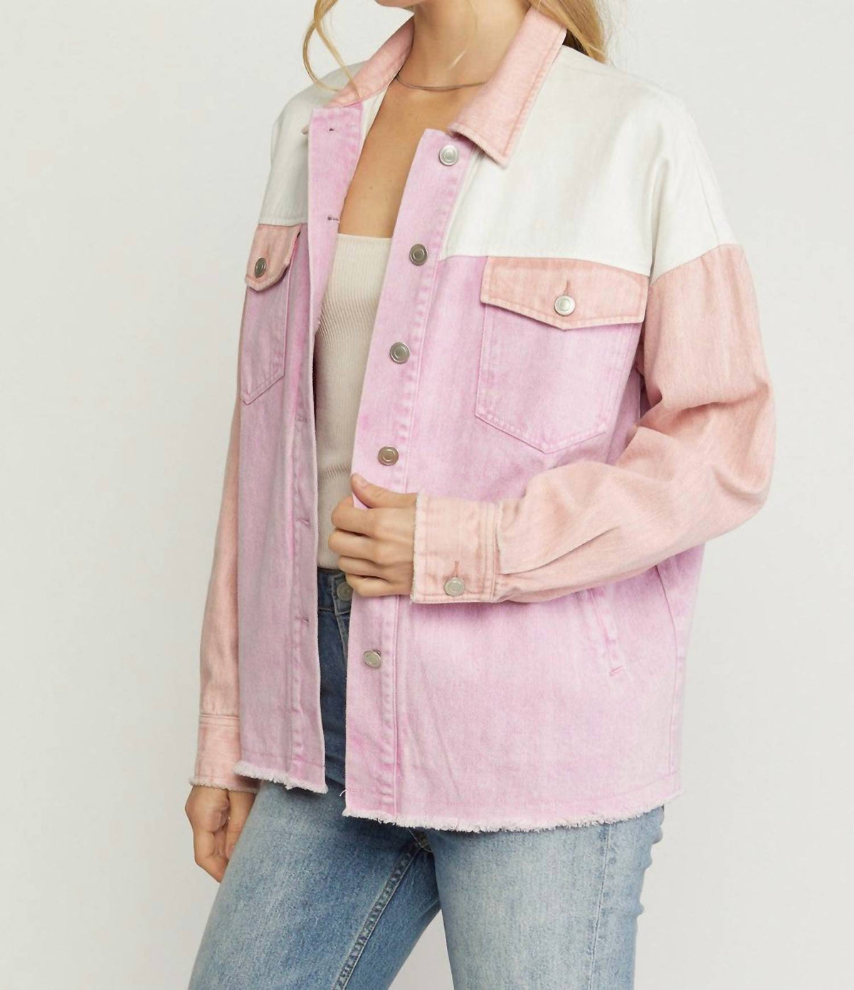 Entro - Colorblock Denim Jacket