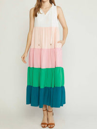 Entro - Colorblock Maxi Dress