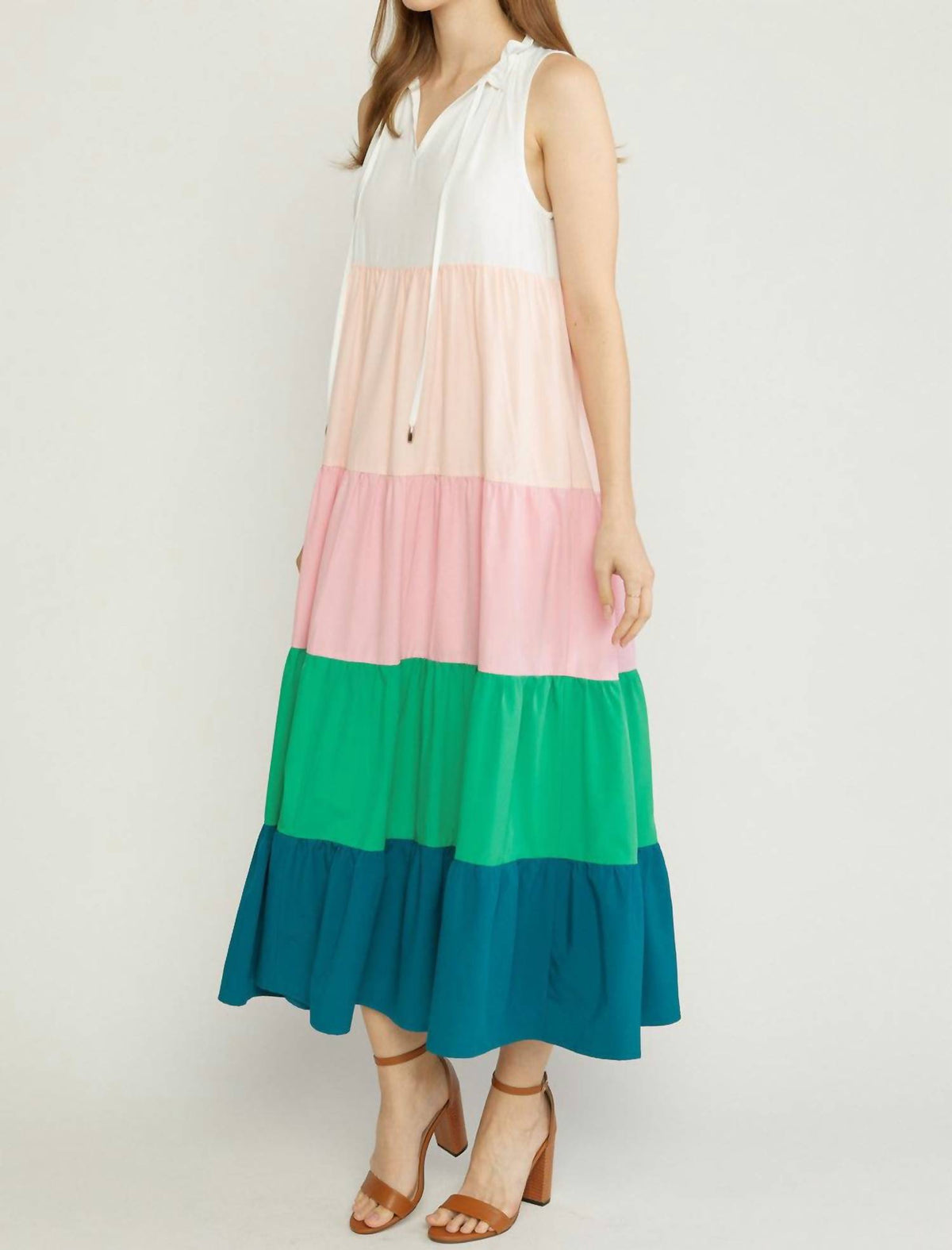 Entro - Colorblock Maxi Dress