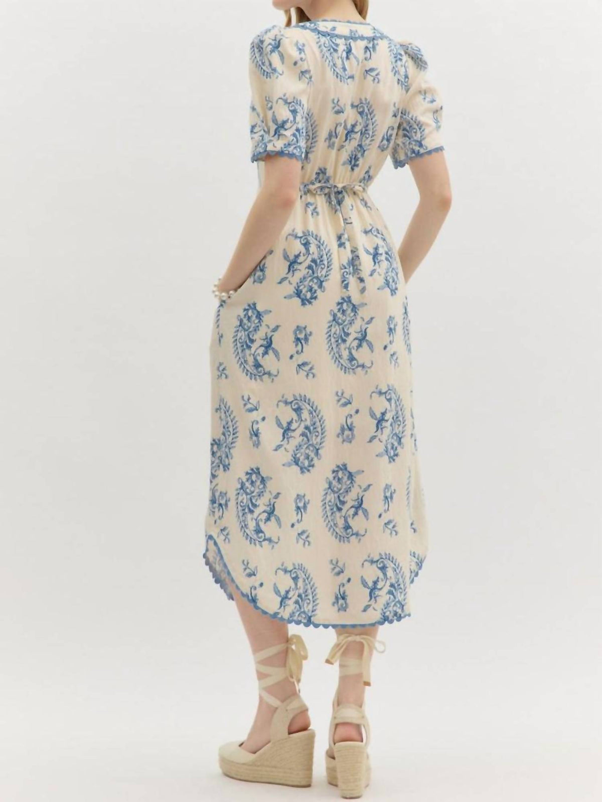 Entro - Damask Midi Dress