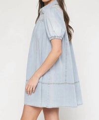 Entro - Denim Smocked Dress