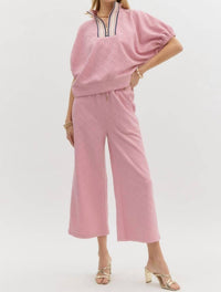 Entro - Dolman Sleeve Textured Pullover