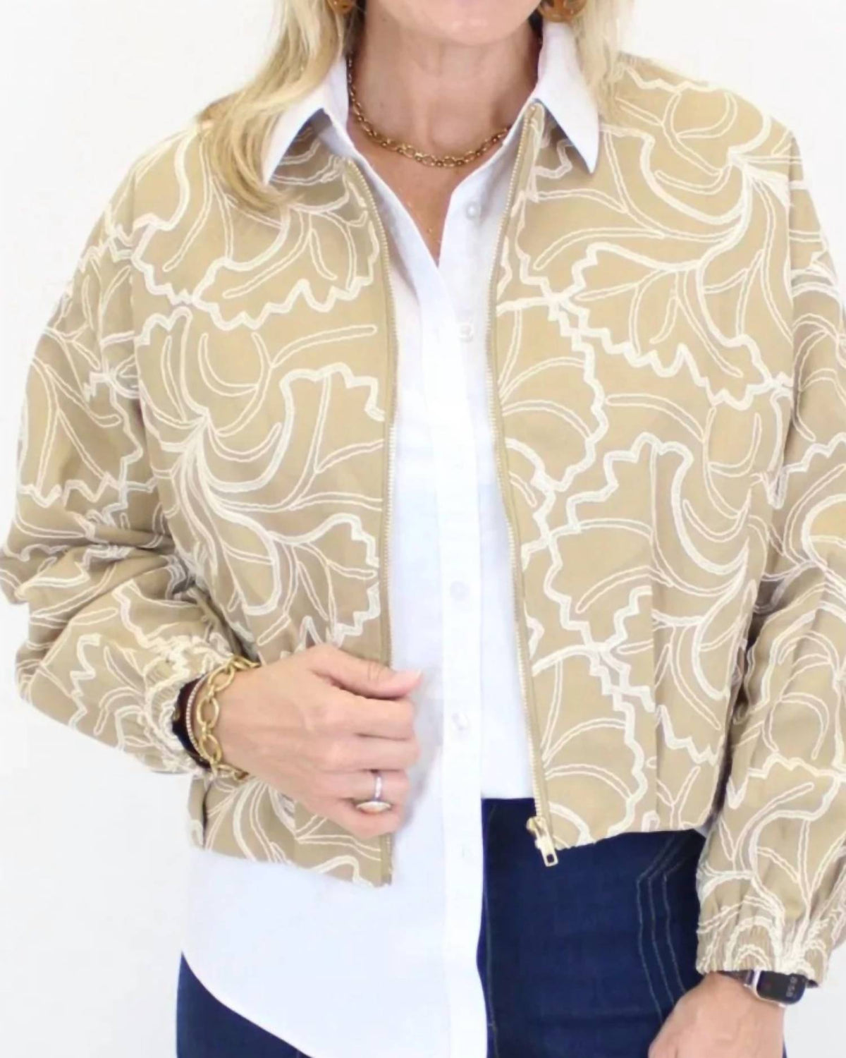 Entro - Embroidered Foliage Jacket
