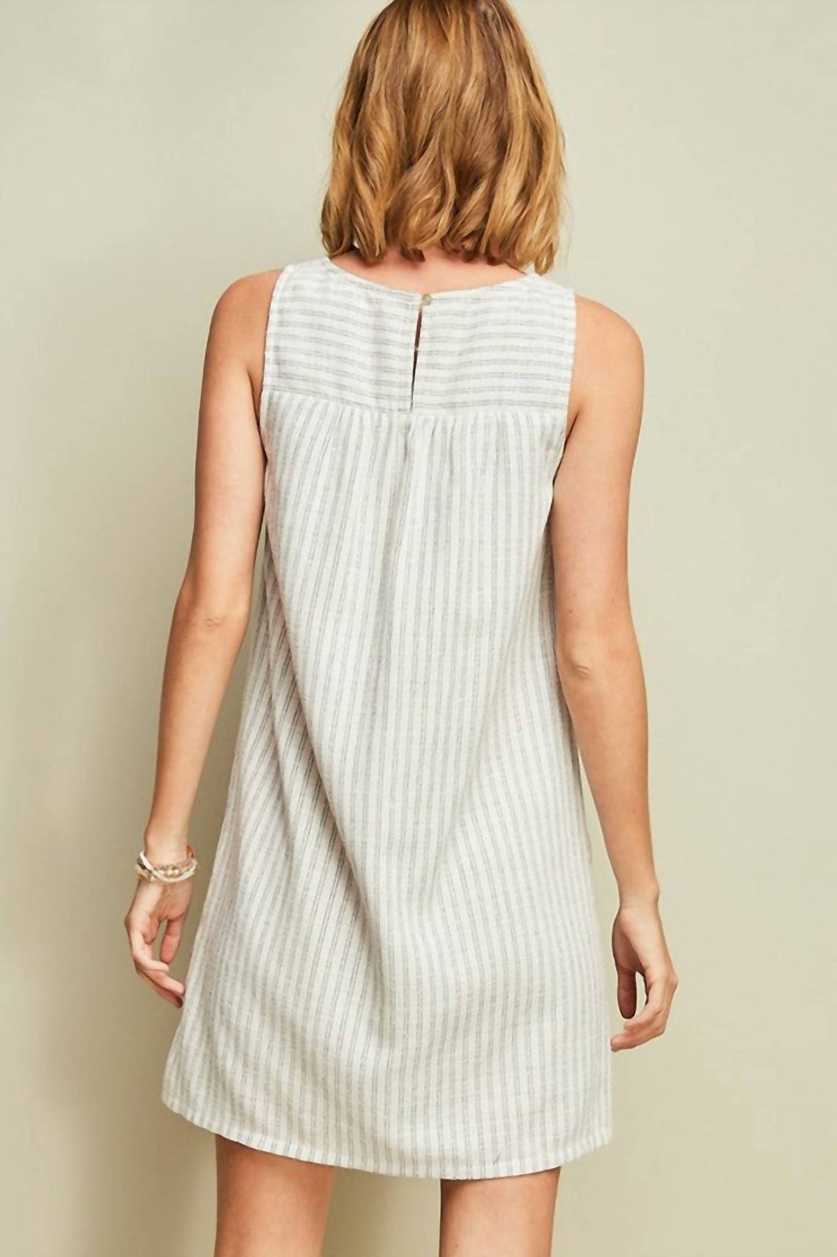 Entro - Embroidered Tassel Mini Dress