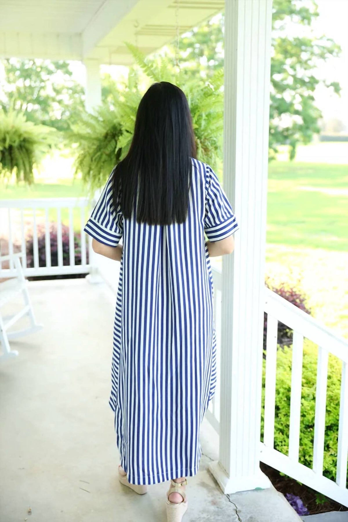 Entro - Everly Stripe Midi Dress