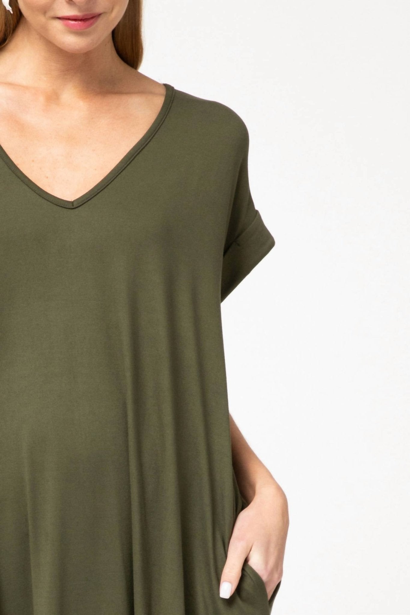 Entro - Everyday Pocket Maxi Dress - clothing - dresses - green