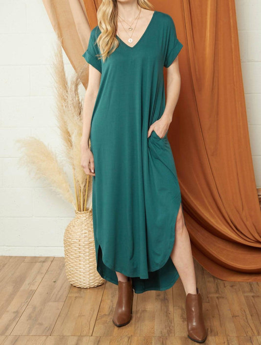 Entro - Everyday Pocket Maxi Dress, - clothing - dresses - green