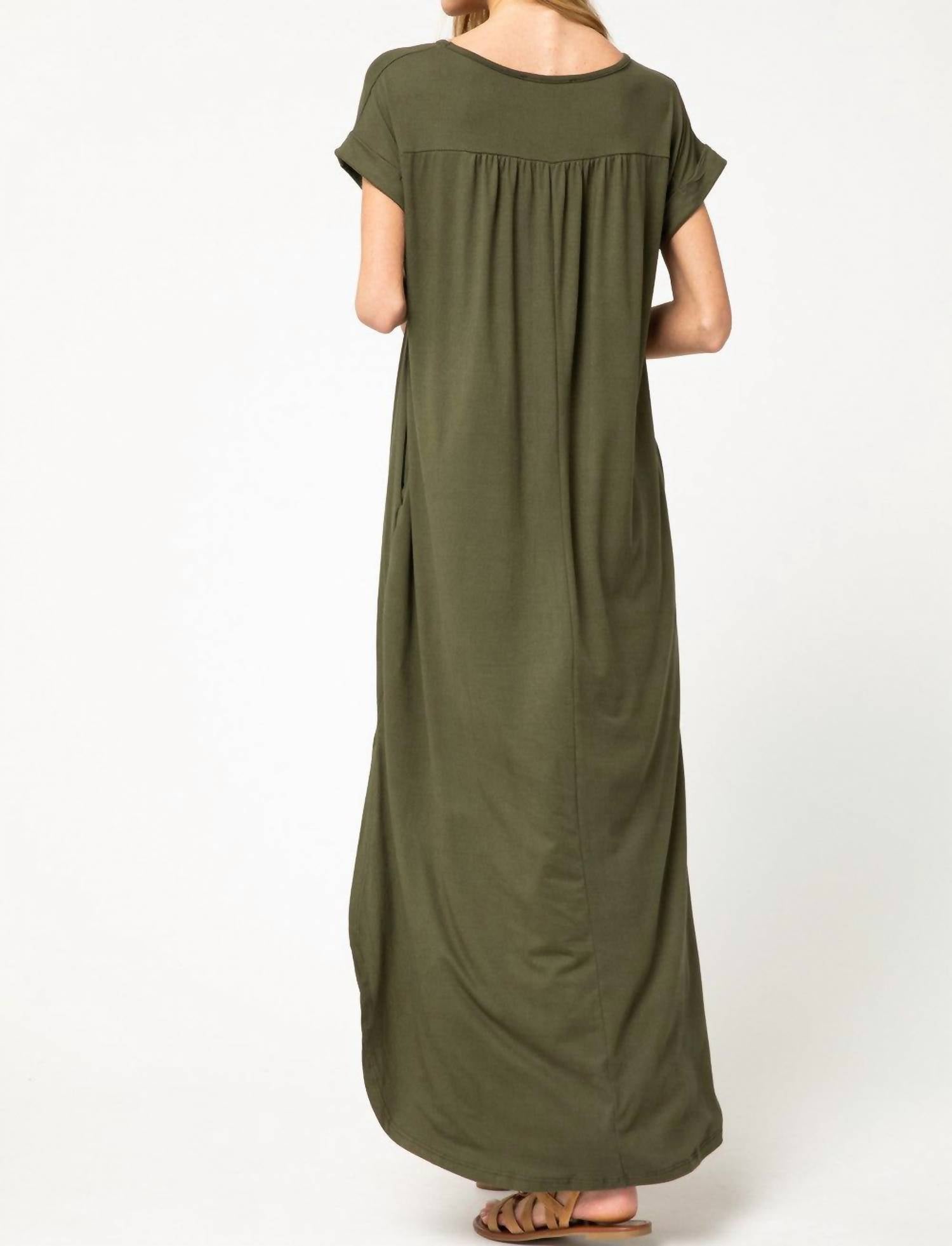 Entro - Everyday Pocket Maxi Dress - clothing - dresses - green