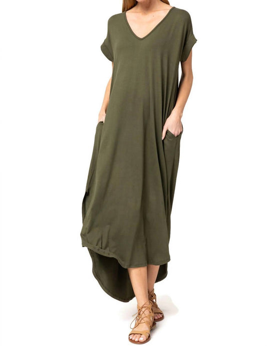 Entro - Everyday Pocket Maxi Dress - clothing - dresses - green