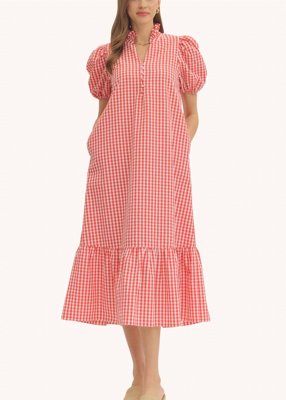Entro - Fallon Cotton Midi Dress