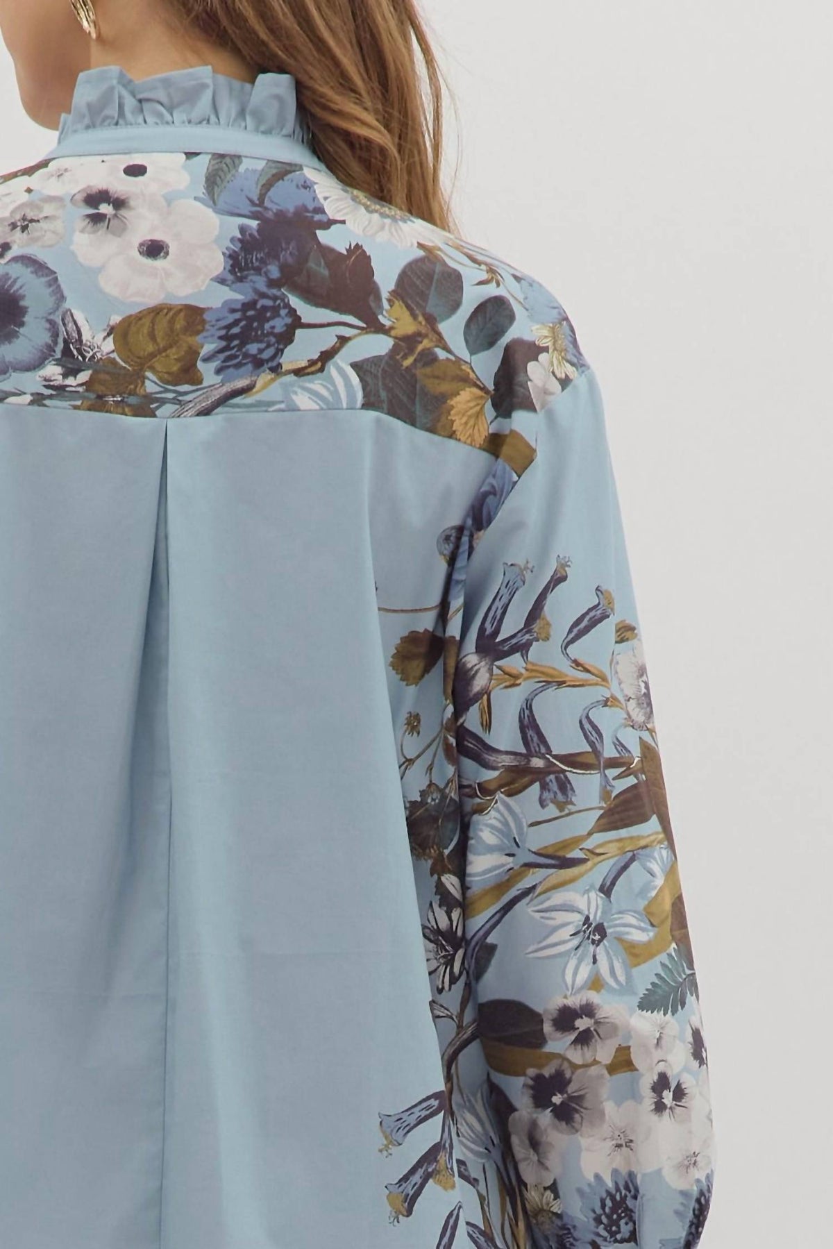Entro - Floral Button Down Blouse