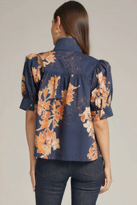 Entro - Floral Button Up Top