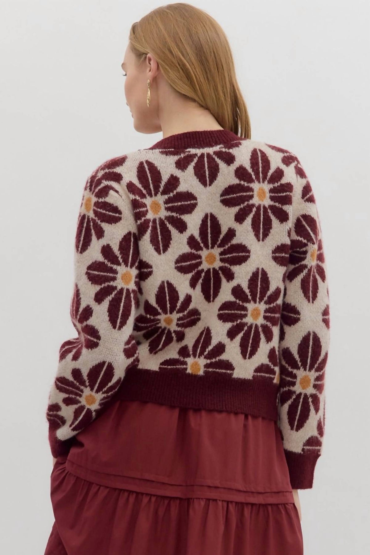 Entro - Floral Knitted Cardigan