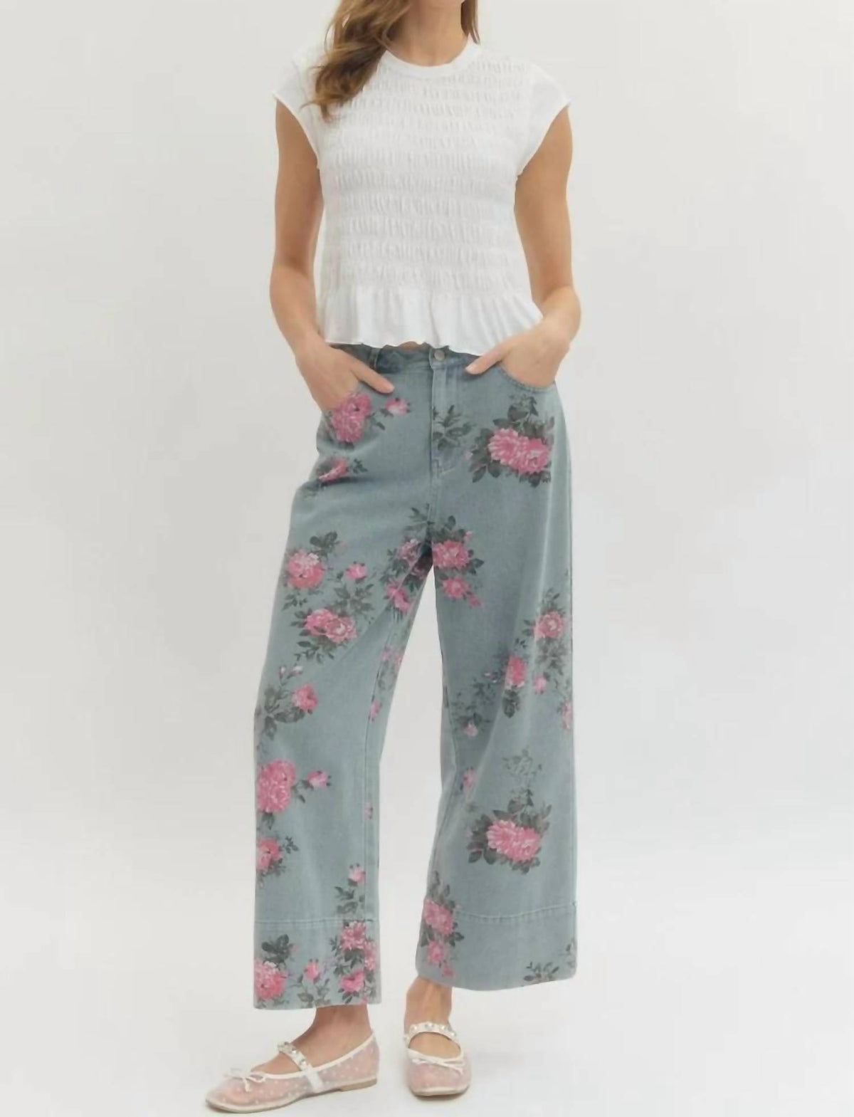 Entro - Floral Print Pants