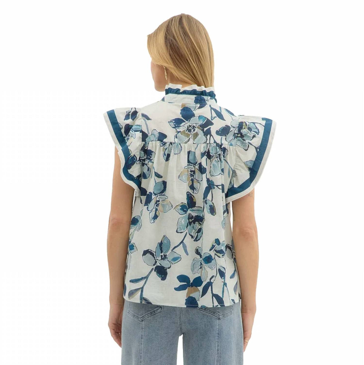 Entro - Floral Ruffle Top