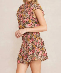 Entro - Floral Smocked Dress