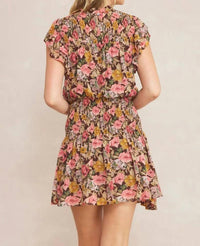 Entro - Floral Smocked Dress