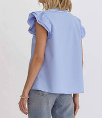Entro - Flutter Sleeve Blouse