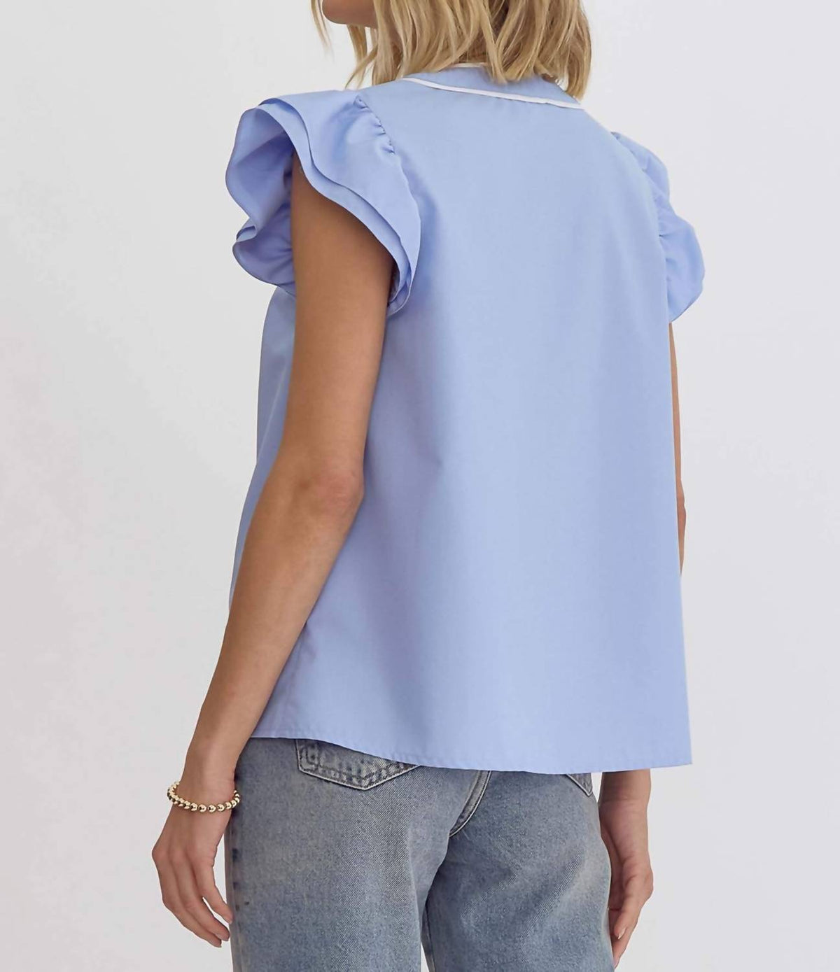 Entro - Flutter Sleeve Blouse