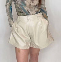 Entro - Fox Leather Shorts