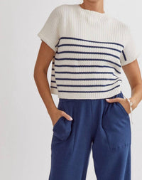 Entro - Freya Striped Knit Top