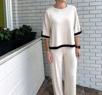Entro - Getaway Knit Top And Pant Set