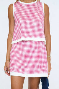 Entro - Gingham Athletic Skort Set