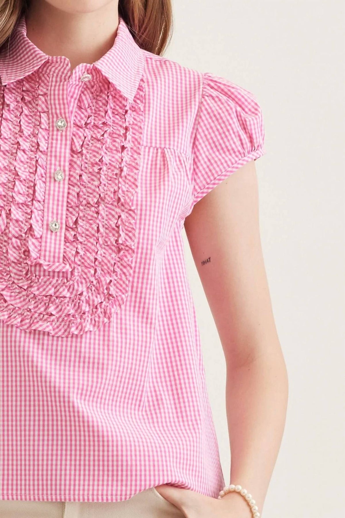 Entro - Gingham Fest Top