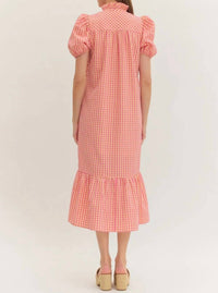 Entro - Gingham Midi Dress