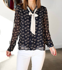 Entro - Guthrie Tie Neck Blouse