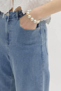 Entro - High Waist Eyelet Pants