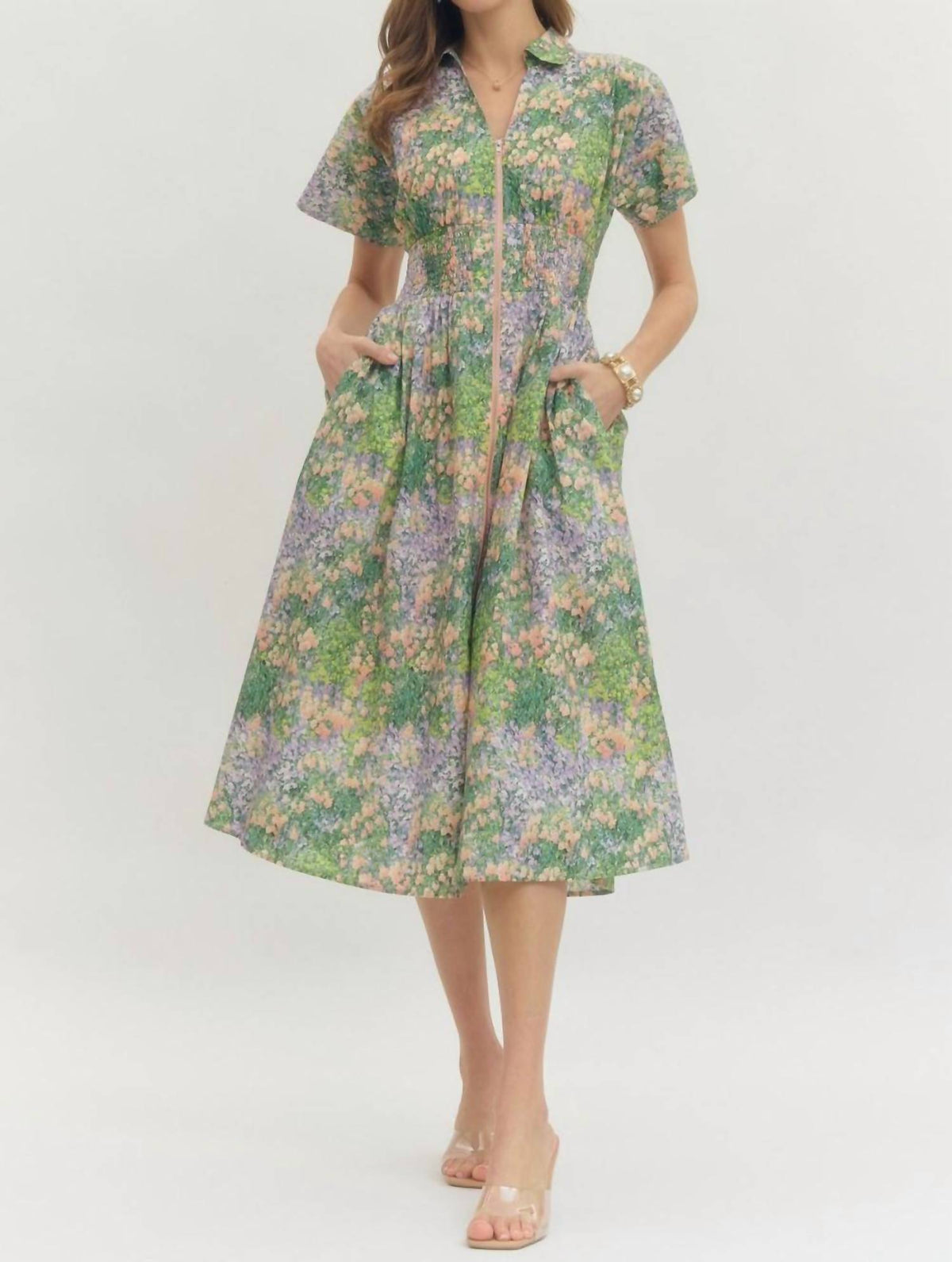 Entro - Impressionist Midi Dress