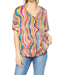 Entro - Kaleidoscope V-neck Top