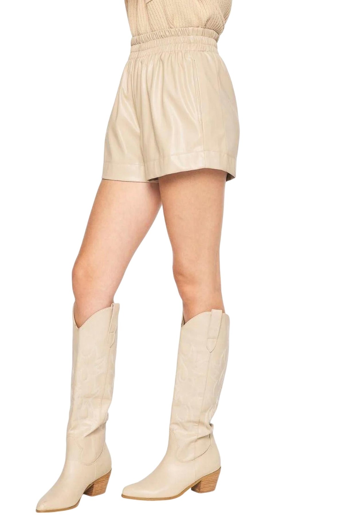 Entro - Katy Vegan Leather Shorts