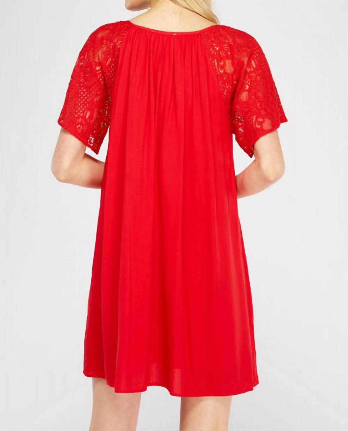 Entro - Lace & Embroidered Mini Dress