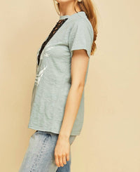 Entro - Lace Up Graphic Tee